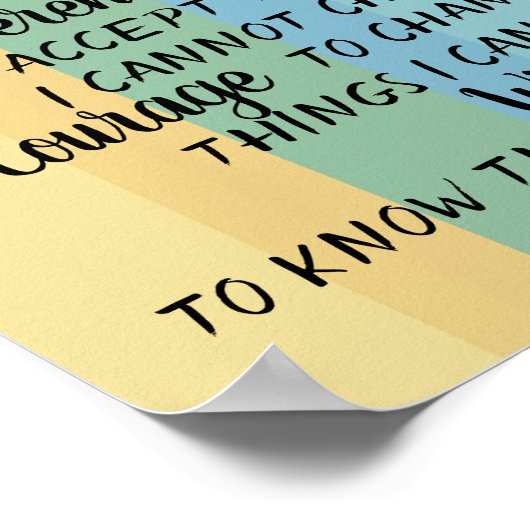 Gebetsangebot zur Streifengestaltung Poster (Ecke)