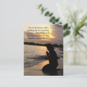 Gebetsantrag Mädchen Gebet Postkarte (Stehend Vorderseite)