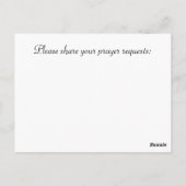 Gebetsantrag Mädchen Gebet Postkarte (Rückseite)