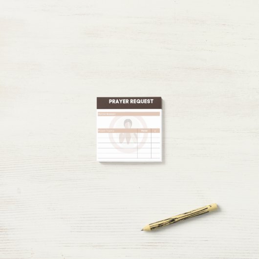 Gebetsantrag Nachhinweis Post-it Klebezettel (Auf Schreibtisch)