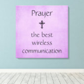 Gebetsbester drahtloser Kommunikationsdruck Leinwanddruck (Insitu (Holzboden))