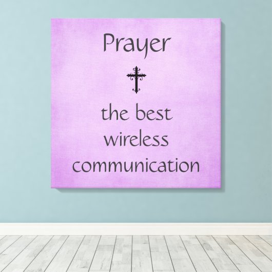 Gebetsbester drahtloser Kommunikationsdruck Leinwanddruck (Insitu (Holzboden))