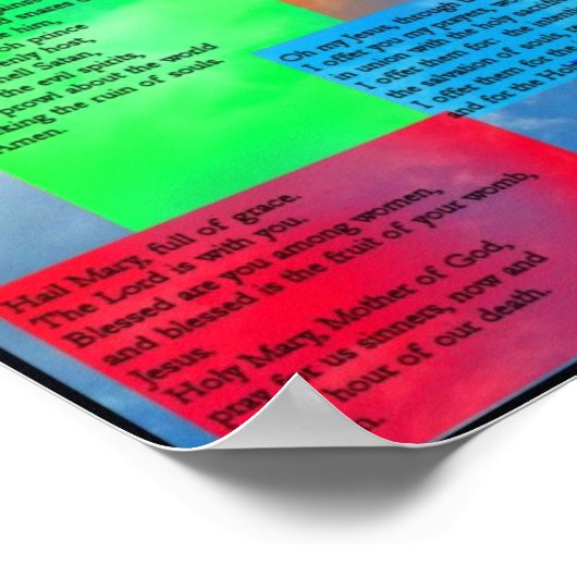 Gebetsblatt Poster (Ecke)