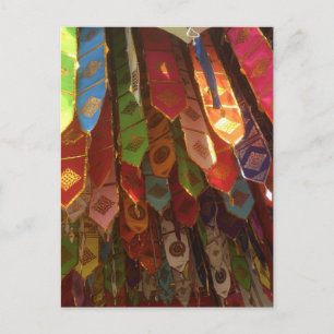 Gebetsfahnen, Chiang Mai, Thailand Postkarte