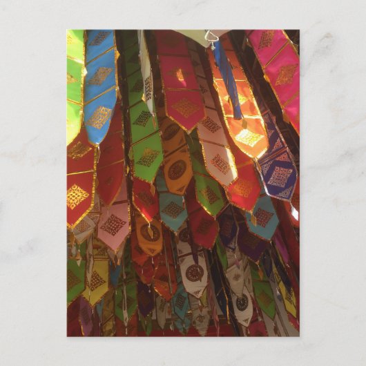 Gebetsfahnen, Chiang Mai, Thailand Postkarte (Vorderseite)