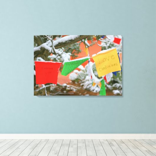 Gebetsfahnen gewickelt Leinwand (Insitu (Holzboden))