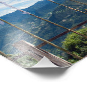 Gebetsfahnen in den bhutanischen Ostergebirgen Fotodruck (Ecke)