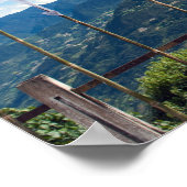 Gebetsfahnen in den bhutanischen Ostergebirgen Poster (Ecke)