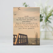 Gebetsfriedensstiftung Sonnenseascape Dankeskarte (Stehend Vorderseite)