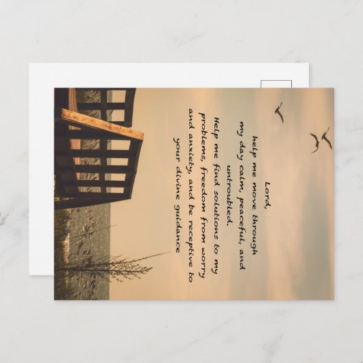 Gebetsfriedensstiftung Sonnenseascape Postkarte (Vorne/Hinten)