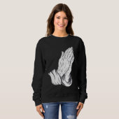 Gebetsgelage an Jesus Hand Sweatshirt (Vorne ganz)