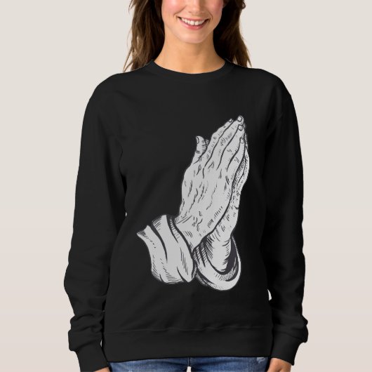 Gebetsgelage an Jesus Hand Sweatshirt (Vorderseite)