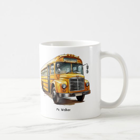 Gebetsgeschenk des personalisierten Schulbusfahrer Kaffeetasse (Rechts)