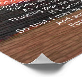 Gebetsgeschenk inspirierendes Zitat über Naturkuns Poster (Ecke)