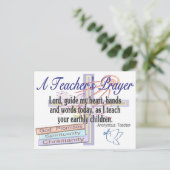 Gebetsgeschenke des Lehrers - Einzigartiger Lehrer Postkarte (Stehend Vorderseite)