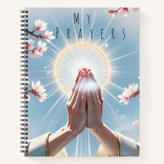 Gebetsjournal / Florale Hände im Gebet Christlich Notizblock