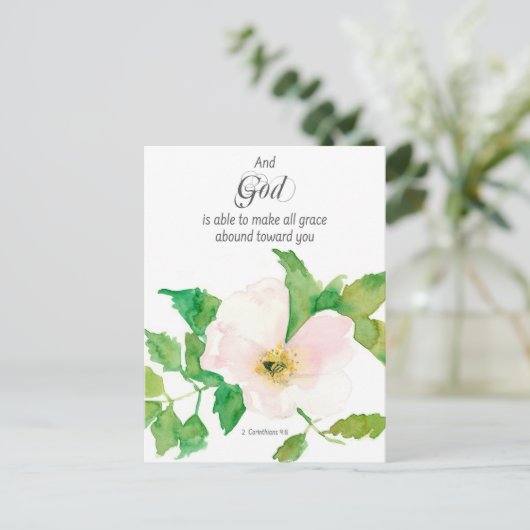 Gebetskarte 2 Corinthians Scripting Bibel Primrose Postkarte (Stehend Vorderseite)