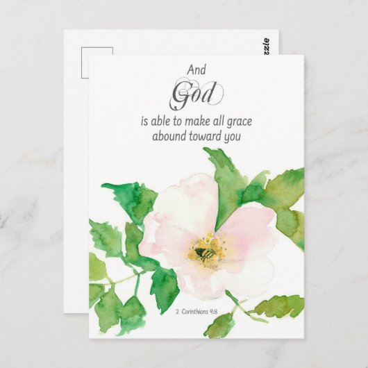 Gebetskarte 2 Corinthians Scripting Bibel Primrose Postkarte (Vorne/Hinten)