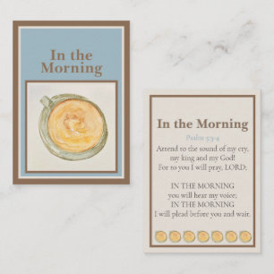 Gebetskarte: Am Morgen — Psalm 5:3-4 Mitteilungskarte