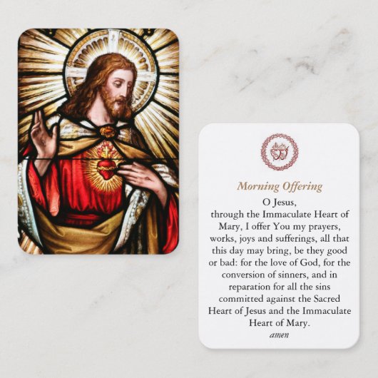 Gebetskarte am Morgen Visitenkarte (Vorne/Hinten)