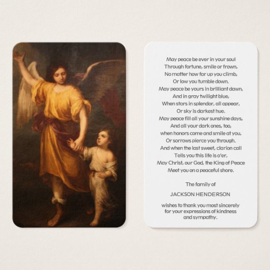 Gebetskarte | Ángel de la Guarda (Vorne & Hinten)