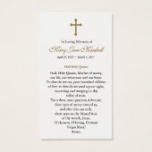 Gebetskarte | Ankündigung (Rückseite)