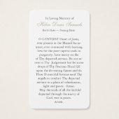 Gebetskarte | Arch Angel Michael (Rückseite)