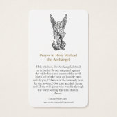 Gebetskarte | Archangel Michael (Rückseite)