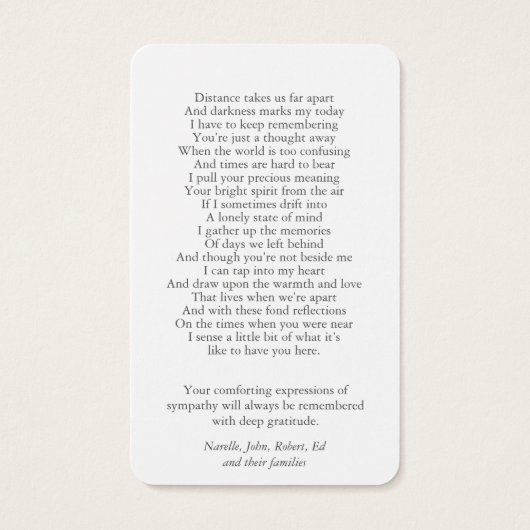 Gebetskarte | Blue Hydrangea (Rückseite)