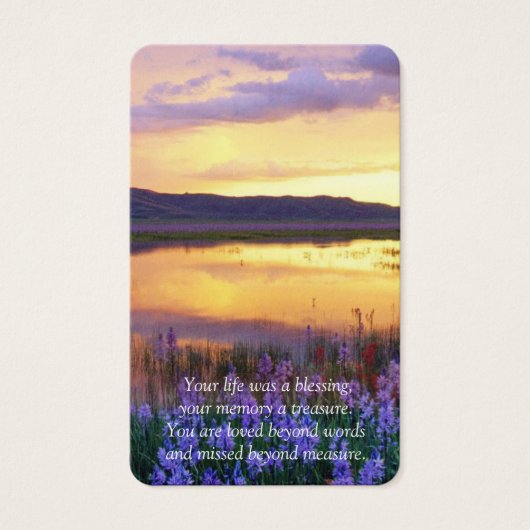 Gebetskarte | Blumensee (Vorderseite)