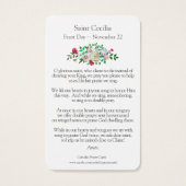 Gebetskarte | Cecilia 1 (Rückseite)
