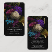 Gebetskarte | Cherished Florals Deluxe Visitenkarte (Vorne/Hinten)
