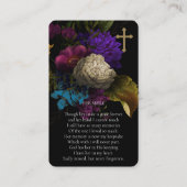 Gebetskarte | Cherished Florals Deluxe Visitenkarte (Rückseite)