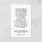 Gebetskarte | China Wall - Deluxe Visitenkarte (Rückseite)