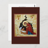 Gebetskarte Christi Postkarte (Vorne/Hinten)