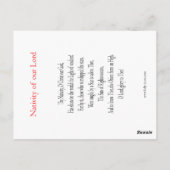 Gebetskarte Christi Postkarte (Rückseite)