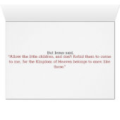 Gebetskarte des Kinderfürsten: Matthew 19:14 (Innenansicht Horizontal (Unten))