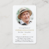 Gebetskarte | Einzelbaum 1 - Deluxe Visitenkarte (Rückseite)