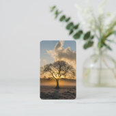 Gebetskarte | Einzelbaum 2 - Deluxe Visitenkarte (Stehend Vorderseite)