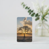 Gebetskarte | Einzelbaum 3 - Deluxe Visitenkarte (Stehend Vorderseite)