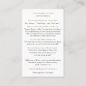 Gebetskarte für das Begräbnischaplet göttlicher Gn Visitenkarte (Rückseite)