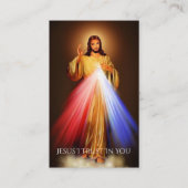 Gebetskarte für das Begräbnischaplet göttlicher Gn Visitenkarte (Vorderseite)