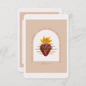 Gebetskarte für das Heilige Herz Dankeskarte (Vorne/Hinten)