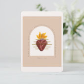 Gebetskarte für das Heilige Herz Dankeskarte (Stehend Vorderseite)