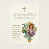 Gebetskarte für das Kind Jesus-Schrift (Vorderseite)