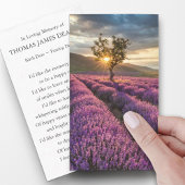 Gebetskarte für den Beerdigungslavender Sunrise Visitenkarte
