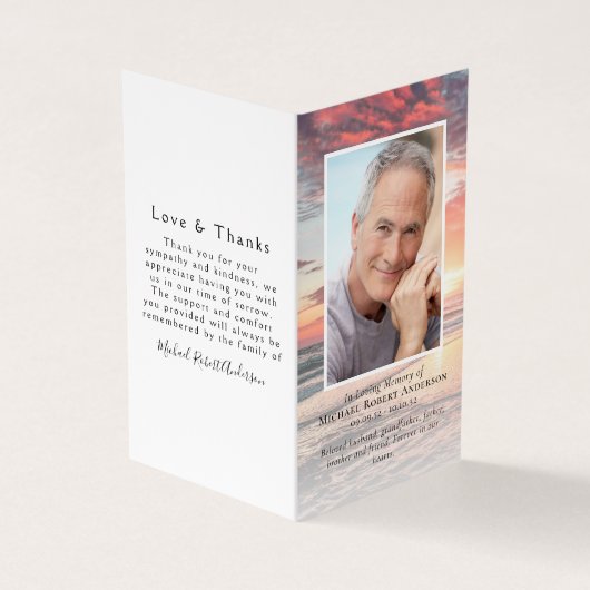 Gebetskarte für den Sonnenuntergang Visitenkarten (Vorderseite)