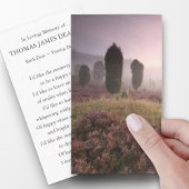 Gebetskarte für die Beerdigung Foggy Morning Sunri Visitenkarte