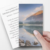 Gebetskarte für die Beerdigung Sonnenaufgang über Visitenkarte