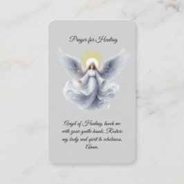 Gebetskarte für die Heilung des Engel Visitenkarte